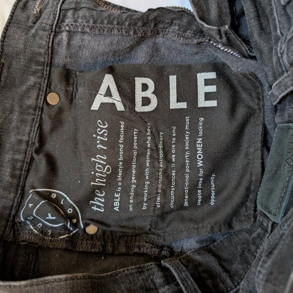 Able black high rise straight leg pants - Picture 5 of 6